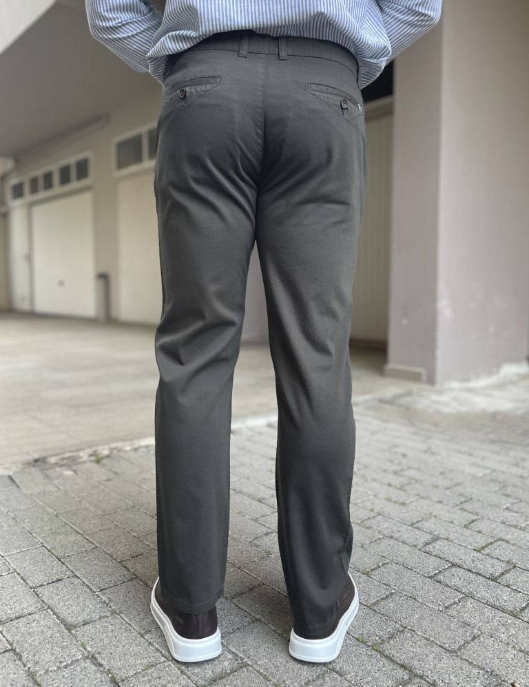 Dynamo ανδρικό χακί παντελόνι υφασμάτινο Chinos M1315L φωτογραφία